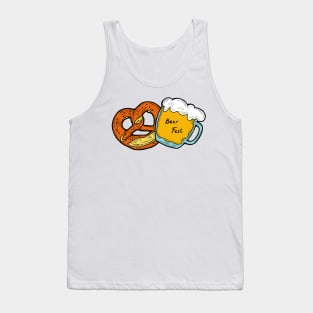 Oktoberfest food and drink, beer and brezel German traditional festival. Tank Top